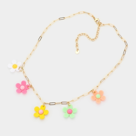 Urban Outfitters Jewelry - NEW Multi Retro Flower Daisy Daisies Link Necklace